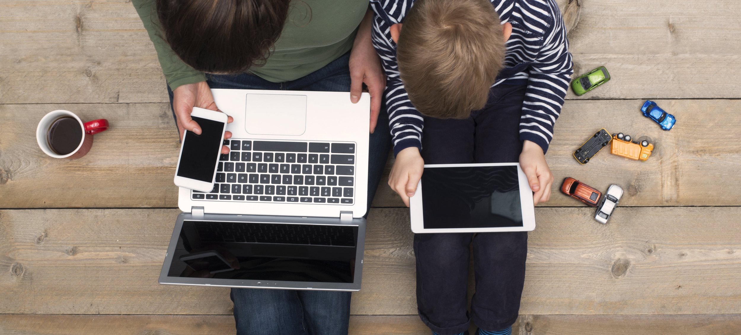 Notebook, tablet and mobilephone